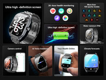 Load image into Gallery viewer, Karchilor 2024 Smart Watches For Men 2.01-inch curved screen Bluetooth call IP68 sports and fitness waterproof smartwatch