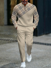 Load image into Gallery viewer, 2025 New 3D Printed Half Zipper Men Long Sleeve Long Pants Set Zipper Closure Comfortable Fit Fashion Casual Outfit