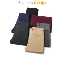 Load image into Gallery viewer, 2024 Men's Spring Summer Fashion Business Casual Long Pants Suit Pants Male Elastic Straight Formal Trousers Plus Big Size 30-40