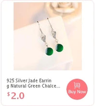 Load image into Gallery viewer, Green Jade Ring Gifts Fashion Men Charm Gemstone Crystal Women Jewelry Zircon 925 Silver Amulet Chalcedony Natural