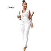 Load image into Gallery viewer, 2 Two Piece Set Women Tracksuit Summer Sportwear Sexy Elegant Vest Top + Pants Suits Office Outfits Matching Sets 2021