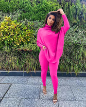 Load image into Gallery viewer, New Two Piece Set Women Fall Winter Clothing Solid Loose Top Leggings Sweatsuit Joggers Matching Set Wholesale Dropshipping 2020