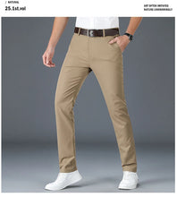 Load image into Gallery viewer, 2024 Men's Spring Summer Fashion Business Casual Long Pants Suit Pants Male Elastic Straight Formal Trousers Plus Big Size 30-40