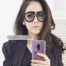 Load image into Gallery viewer, 46838 Foldable Retro Diamond Sunglasses Men Women Fashion Shades UV400 Vintage Glasses