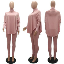 Load image into Gallery viewer, New Two Piece Set Women Fall Winter Clothing Solid Loose Top Leggings Sweatsuit Joggers Matching Set Wholesale Dropshipping 2020