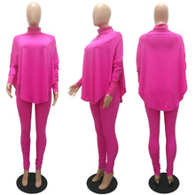 Load image into Gallery viewer, New Two Piece Set Women Fall Winter Clothing Solid Loose Top Leggings Sweatsuit Joggers Matching Set Wholesale Dropshipping 2020