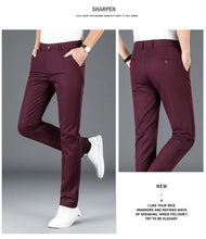 Load image into Gallery viewer, 2024 Men's Spring Summer Fashion Business Casual Long Pants Suit Pants Male Elastic Straight Formal Trousers Plus Big Size 30-40