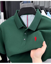 Load image into Gallery viewer, 100% pure cotton high-end brand men's short sleeve polo shirt summer fashion original pony embroidery golf Paul casual T-shirt