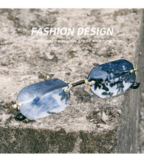 Load image into Gallery viewer, Vintage Rimless Polygon Sunglasses Women Men Luxury Brand Designer Popular Travel Small Frame Sun Glasses Ladies