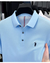 Load image into Gallery viewer, 100% pure cotton high-end brand men's short sleeve polo shirt summer fashion original pony embroidery golf Paul casual T-shirt
