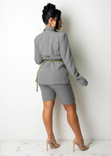 Load image into Gallery viewer, Office Lady Female Short Sets Long Sleeves Single Breasted Blazer Suit Elegant OL High Waist Pants Two Piece Set Women Outfit