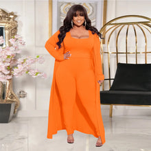 Load image into Gallery viewer, Plus Size L-5XL Women's Casual Set Long-sleeved Jacket Pants Undershirt 3 Piece Suit Knitwear Tracksuits Sweatsuits Outfits