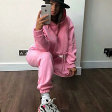 Load image into Gallery viewer, Fall Winter 2025 New Women's Hoodies Two Piece Set - Oversized Hoodie Sweatpants Sportswear Suit |Casual Sweatshirt Trouser Set
