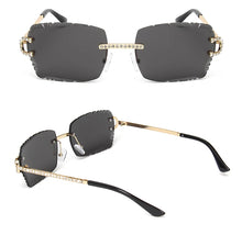 Load image into Gallery viewer, Fashion Rimless Square Sunglasses Vintage Diamond Brand Design Cut Lens Sun Glasses Men Women Metal Frame Luxury UV400 Eyewear