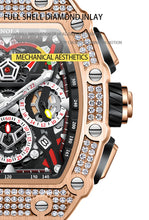 Load image into Gallery viewer, 2022 New Men's Automatic Mechanical Watch ONOLA Fashion Unique Luxury Diamond Inlaid Design Waterproof Silicon Tape Watches Men