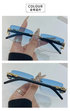 Load image into Gallery viewer, 1 PC Fashionable Women Men Sunglasses Frameless Rectangular Personalized Sunglasses for Daily Life Vintage Sun Glasses