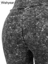 Load image into Gallery viewer, Summer Black Stretch Cotton Washed Printed Short Sleeve Crop Tops and Shorts Two 2 Piece Set Women Jogger Suit Fitness Tracksuit