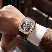 Load image into Gallery viewer, 2022 New Men's Automatic Mechanical Watch ONOLA Fashion Unique Luxury Diamond Inlaid Design Waterproof Silicon Tape Watches Men