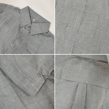 Load image into Gallery viewer, Summer Cotton Linen Shirts for Men Casual Short Sleeved Shirts Blouses Solid Turn-Down Collar Formal Beach Shirts Male Clothing