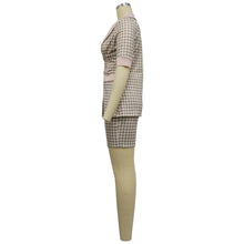 Load image into Gallery viewer, Women Two Piece Sets Outfits Elegant Tweed Slim Shorts Short Coat Tops Lady Clothes Formal Business Office Work Suits