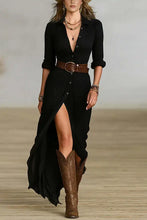 Load image into Gallery viewer, Women's Fall 2026 Sexy Solid Color Irregular Pleated Belted Dress