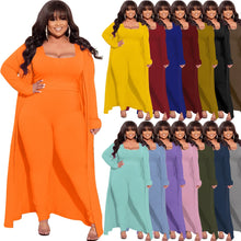 Load image into Gallery viewer, Plus Size L-5XL Women's Casual Set Long-sleeved Jacket Pants Undershirt 3 Piece Suit Knitwear Tracksuits Sweatsuits Outfits
