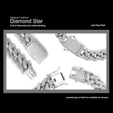 Load image into Gallery viewer, Rose Gold Plated Miami Curb Cuban Chain Bracelets Hip Hop 925 Sterling Silver Moissanite Cuban Link Chain Bracelets for Unisex