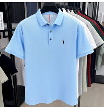 Load image into Gallery viewer, 100% pure cotton high-end brand men's short sleeve polo shirt summer fashion original pony embroidery golf Paul casual T-shirt