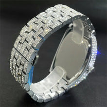 Load image into Gallery viewer, Luxury Gold Watches Men Brand MISSFOX Fashion Hip Hop lce Diamond Sun Pattern Literal Quartz Wristwatch Male Dropshipping Hot