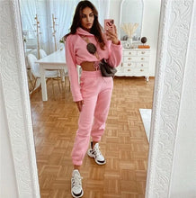 Load image into Gallery viewer, Fall Winter 2025 New Women's Hoodies Two Piece Set - Oversized Hoodie Sweatpants Sportswear Suit |Casual Sweatshirt Trouser Set
