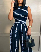 Load image into Gallery viewer, Elegant Women Wide Leg Long Juumpsuit 2024 Spring Summer Fashion Printed Sleeveless Casual Holiday Bodysuits Jumpsuits Trousers
