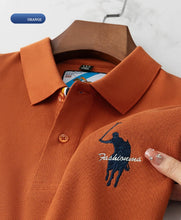 Load image into Gallery viewer, Luxury Embroidery Men's Polo Shirt Summer Thin Breathable 100%Cotton Black Navy Blue Lapel Short-Sleeved Tops Brand Clothing