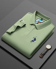 Load image into Gallery viewer, Luxury Embroidery Men's Polo Shirt Summer Thin Breathable 100%Cotton Black Navy Blue Lapel Short-Sleeved Tops Brand Clothing