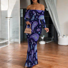 Load image into Gallery viewer, Women's Fall Off Shoulder Bodycon Dress Formal Long Sleeve Elegant Cocktail Party Maxi Dress Wedding Guest Dresses