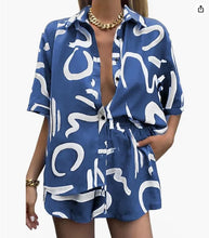 Load image into Gallery viewer, New In Matching Sets Women Summer Outfits For Women 2025 Casual Beach Holiday Loose Shirt Short Sets Bohemian Two Piece Set For