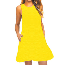 Load image into Gallery viewer, Women's Summer Casual Swing T-Shirt Dresses Beach Cover Up With Pockets Plus Size Loose T-shirt Dress
