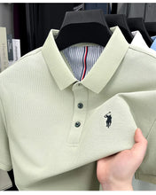 Load image into Gallery viewer, 100% pure cotton high-end brand men's short sleeve polo shirt summer fashion original pony embroidery golf Paul casual T-shirt