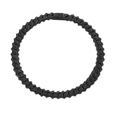 Load image into Gallery viewer, New Iced Out Crystal Full Black Hip Hop Men Women Choker Necklace Cool Box Clasp Curb Miami Cuba Chain Rapper Jewelry 40cm