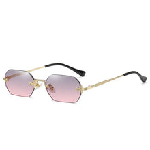 Load image into Gallery viewer, Vintage Rimless Polygon Sunglasses Women Men Luxury Brand Designer Popular Travel Small Frame Sun Glasses Ladies