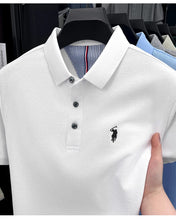 Load image into Gallery viewer, 100% pure cotton high-end brand men's short sleeve polo shirt summer fashion original pony embroidery golf Paul casual T-shirt