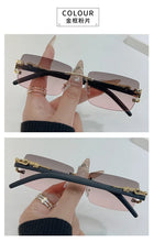 Load image into Gallery viewer, 1 PC Fashionable Women Men Sunglasses Frameless Rectangular Personalized Sunglasses for Daily Life Vintage Sun Glasses