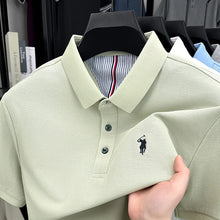 Load image into Gallery viewer, 100% pure cotton high-end brand men's short sleeve polo shirt summer fashion original pony embroidery golf Paul casual T-shirt