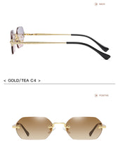 Load image into Gallery viewer, Vintage Rimless Polygon Sunglasses Women Men Luxury Brand Designer Popular Travel Small Frame Sun Glasses Ladies