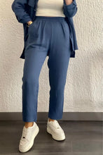 Load image into Gallery viewer, summer outfits for women 2025 New Loose Button Long Sleeve Shirt and Cropped Pants Casual Sports Summer women's suit Pants Set