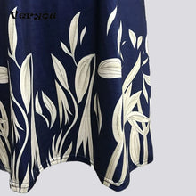 Load image into Gallery viewer, 2024 Women Elegant Dress Loose Casual Short Dress Hollow Out Floral Print Round Neck Ladies Summer Dress 2022