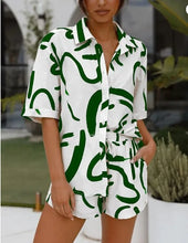 Load image into Gallery viewer, New In Matching Sets Women Summer Outfits For Women 2025 Casual Beach Holiday Loose Shirt Short Sets Bohemian Two Piece Set For
