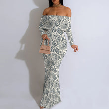 Load image into Gallery viewer, Women's Fall Off Shoulder Bodycon Dress Formal Long Sleeve Elegant Cocktail Party Maxi Dress Wedding Guest Dresses