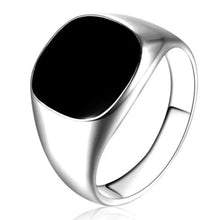 Load image into Gallery viewer, New 2023 Metal Glossy Rings for Men Geometric Width Signet Square Finger Punk Style Fashion Ring Jewelry Accessories Whole Sale