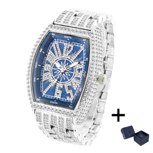 Load image into Gallery viewer, Luxury Gold Watches Men Brand MISSFOX Fashion Hip Hop lce Diamond Sun Pattern Literal Quartz Wristwatch Male Dropshipping Hot