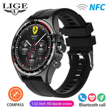 Load image into Gallery viewer, LIGE New GPS Smart Watch Men Outdoor Compass Sport Fitness Bracelet Bluetooth Call Clock Waterproof NFC Steel Smartwatch For Men